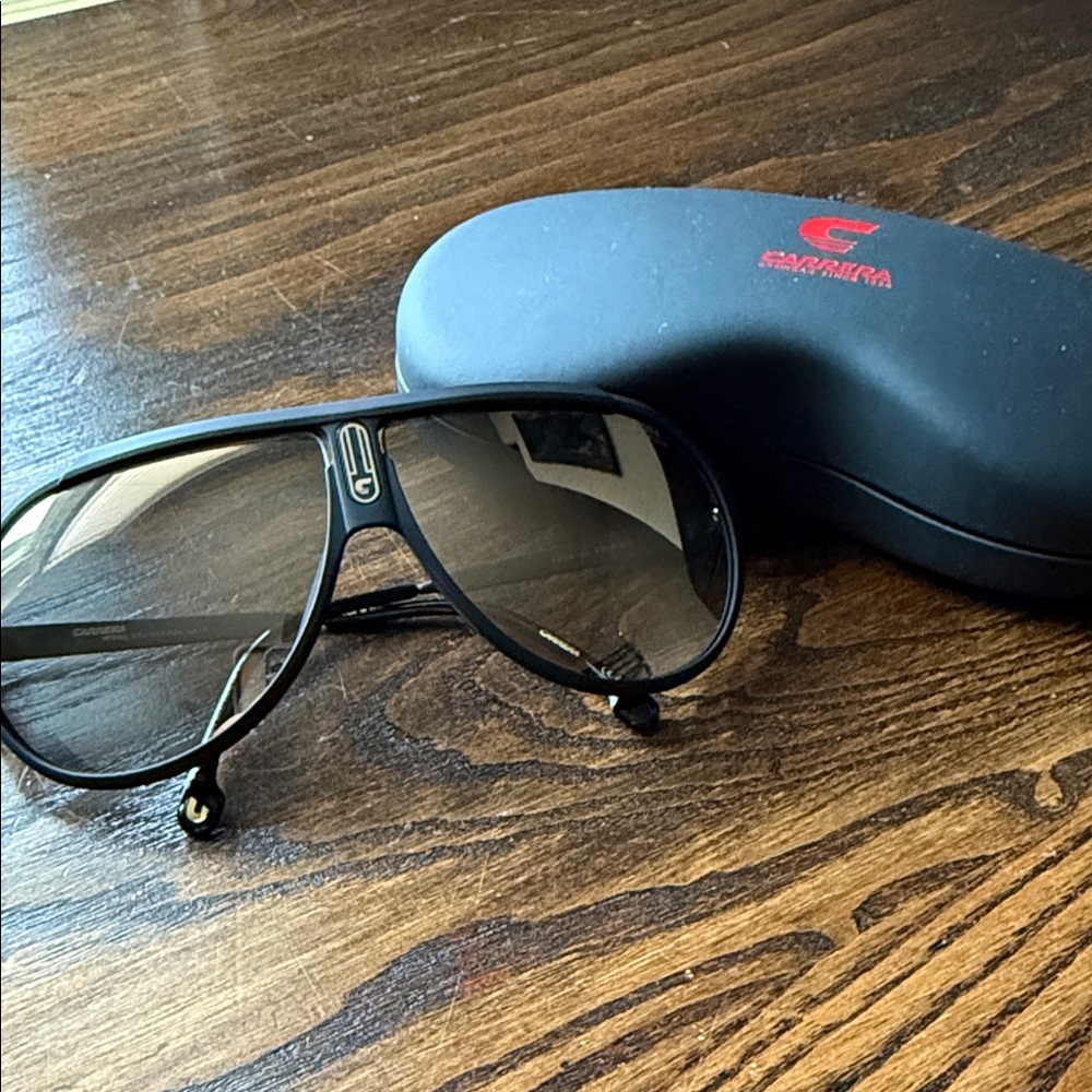 Carrera Dark Aviator Sunglasses with Case